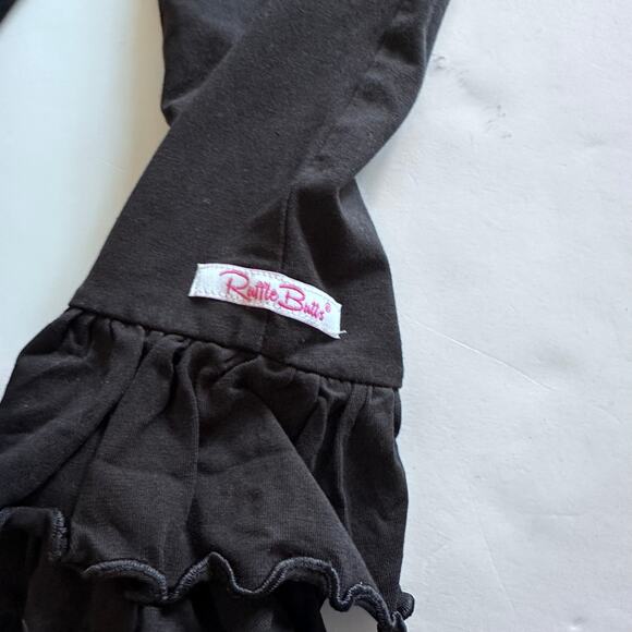 Ruffle Butts Kids Black Ruffle Flare Pants - Size 5 - Picture 4 of 6